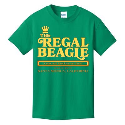 Retro Vintage The Regal Beagle ESTD 1977 Santa Monica California Kids T-Shirt