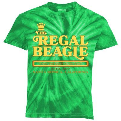 Retro Vintage The Regal Beagle ESTD 1977 Santa Monica California Kids Tie-Dye T-Shirt