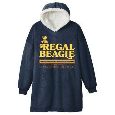 Retro Vintage The Regal Beagle ESTD 1977 Santa Monica California Hooded Wearable Blanket