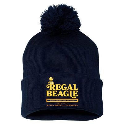 Retro Vintage The Regal Beagle ESTD 1977 Santa Monica California Pom Pom 12in Knit Beanie