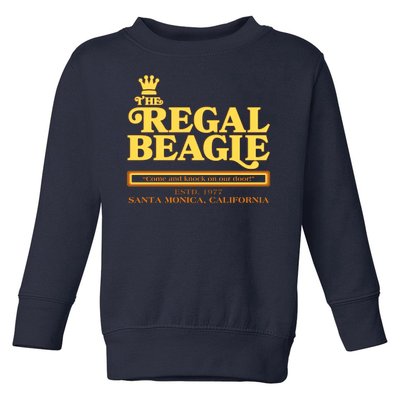 Retro Vintage The Regal Beagle ESTD 1977 Santa Monica California Toddler Sweatshirt