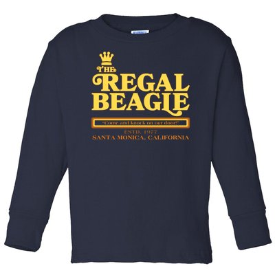 Retro Vintage The Regal Beagle ESTD 1977 Santa Monica California Toddler Long Sleeve Shirt