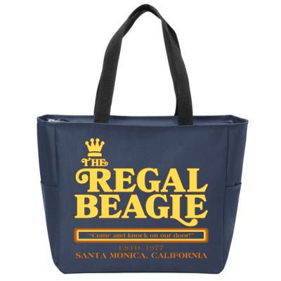 Retro Vintage The Regal Beagle ESTD 1977 Santa Monica California Zip Tote Bag