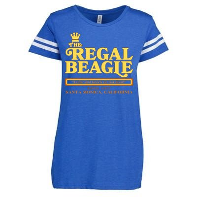 Retro Vintage The Regal Beagle ESTD 1977 Santa Monica California Enza Ladies Jersey Football T-Shirt