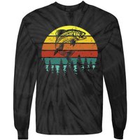 Retro Vintage Trout Fishing Angler Christmas Birthday Gift Tie-Dye Long Sleeve Shirt