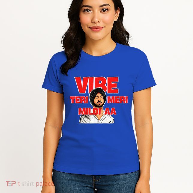 Retro Vibe Teri Meri Mildi Aa Desi Womens T-Shirt
