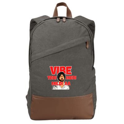 Retro Vibe Teri Meri Mildi Aa Desi Cotton Canvas Backpack