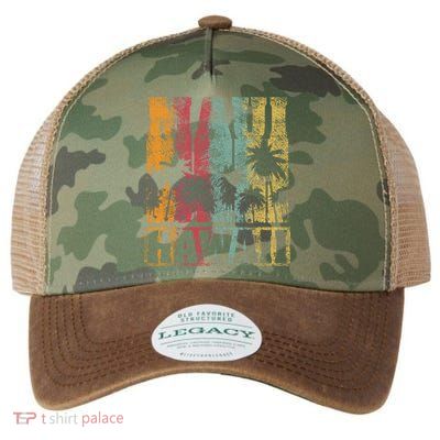 Retro Vintage Tropical Maui Hawaii Legacy Tie Dye Trucker Hat
