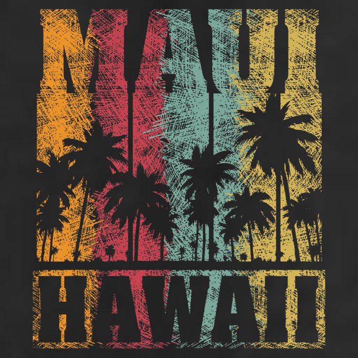 Retro Vintage Tropical Maui Hawaii Beanie
