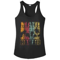 Retro Vintage Tropical Maui Hawaii Ladies PosiCharge Competitor Racerback Tank