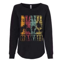 Retro Vintage Tropical Maui Hawaii Womens California Wash Sweatshirt