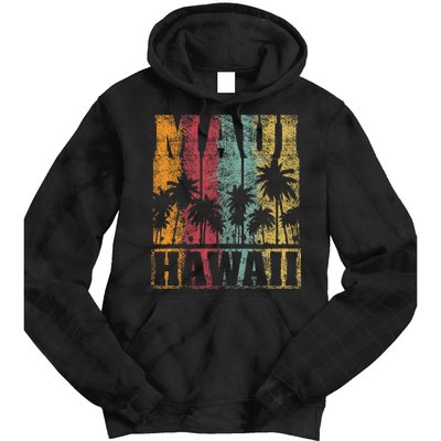 Retro Vintage Tropical Maui Hawaii Tie Dye Hoodie