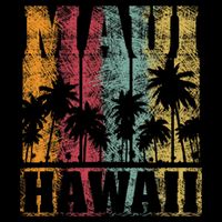 Retro Vintage Tropical Maui Hawaii Kids T-Shirt