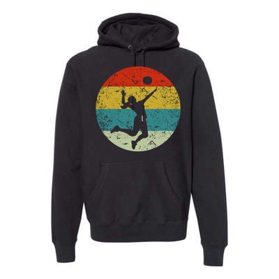 Retro Vintage Volleyball Premium Hoodie