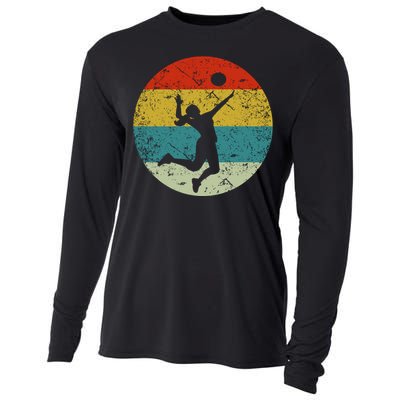 Retro Vintage Volleyball Cooling Performance Long Sleeve Crew