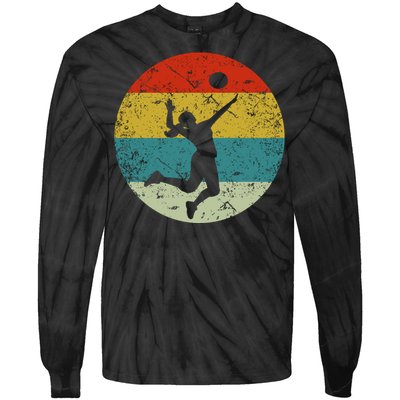 Retro Vintage Volleyball Tie-Dye Long Sleeve Shirt