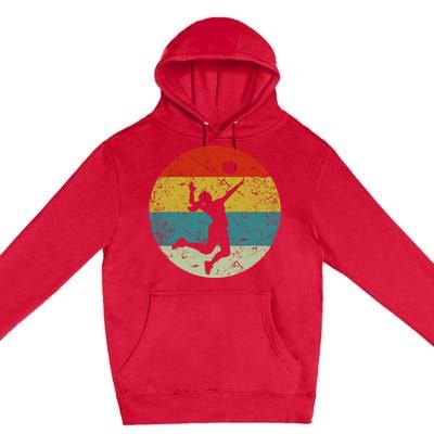 Retro Vintage Volleyball Premium Pullover Hoodie