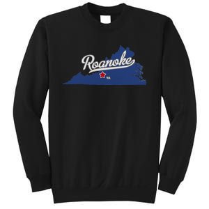 Roanoke Virginia VA Map Sweatshirt