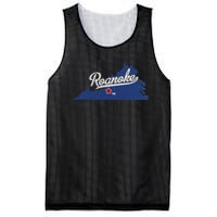 Roanoke Virginia VA Map Mesh Reversible Basketball Jersey Tank