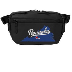 Roanoke Virginia VA Map Crossbody Pack