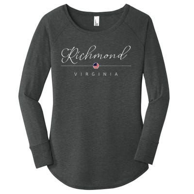 Richmond Virginia Va On Richmond Women's Perfect Tri Tunic Long Sleeve Shirt