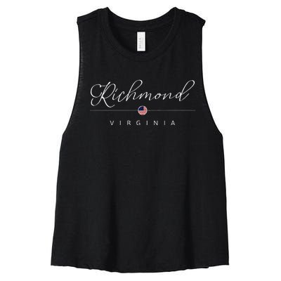 Richmond Virginia Va On Richmond Women's Racerback Cropped Tank