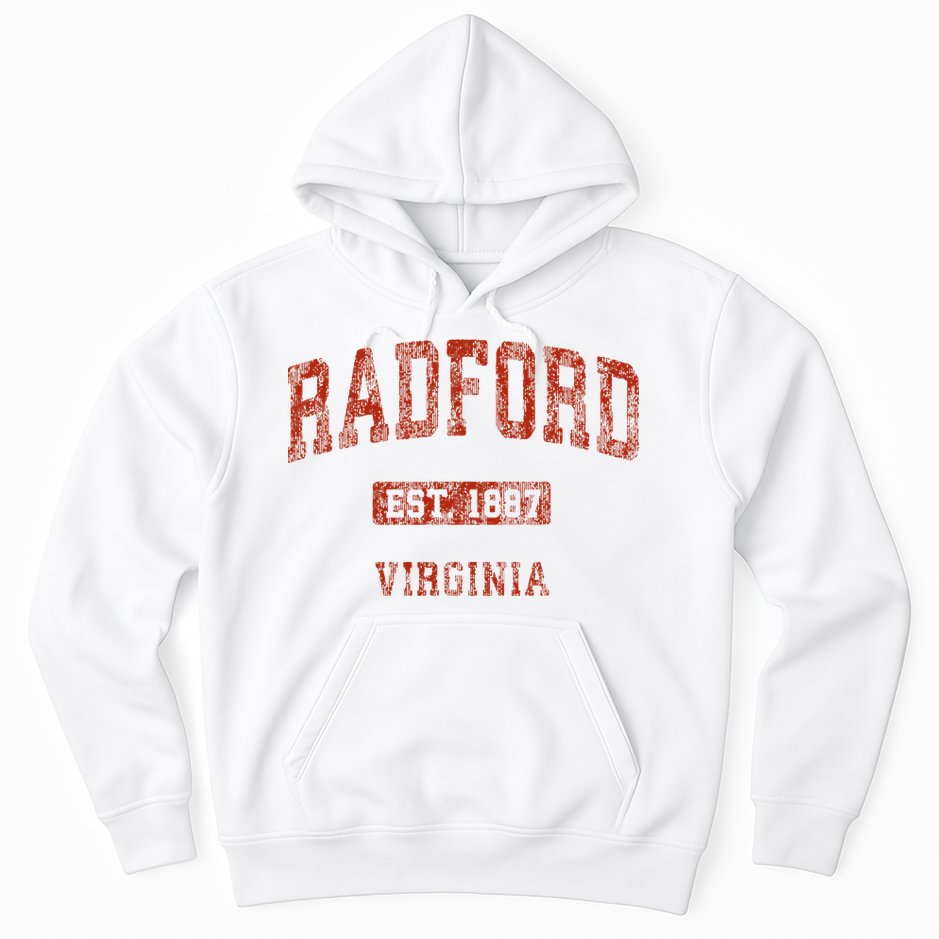 Radford Virginia Va Vintage Athletic Sports Hoodie