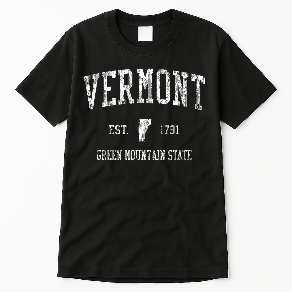 Retro Vermont Vintage Vt Sports Design Tall T-Shirt