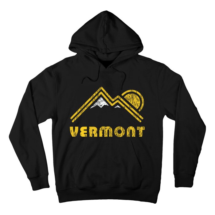 Retro Vermont Vt T Vintage Mountains Design Hoodie