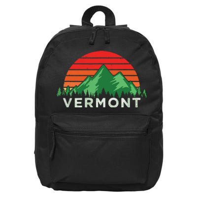 Retro Vintage Vermont Design Vermont Gift 16 in Basic Backpack