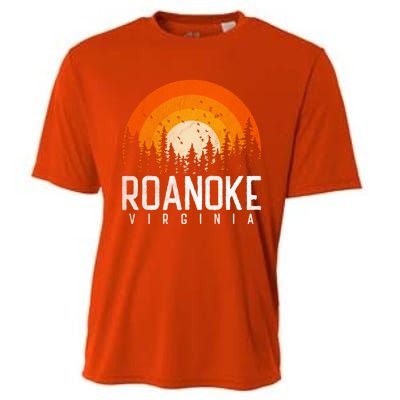 Roanoke Virginia Va Funny Gift Vintage 70s 80s 90s Retro Gift Funny Gift Cooling Performance Crew T-Shirt