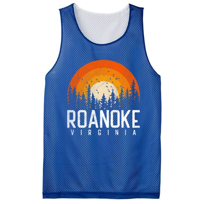 Roanoke Virginia Va Funny Gift Vintage 70s 80s 90s Retro Gift Funny Gift Mesh Reversible Basketball Jersey Tank