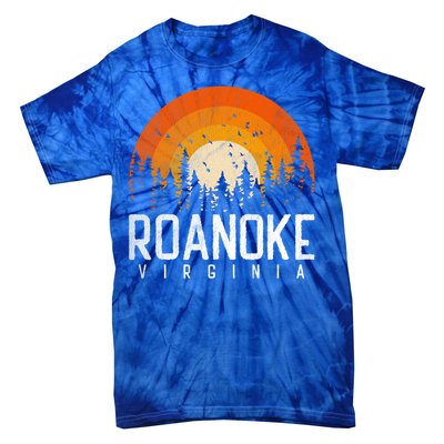 Roanoke Virginia Va Funny Gift Vintage 70s 80s 90s Retro Gift Funny Gift Tie-Dye T-Shirt