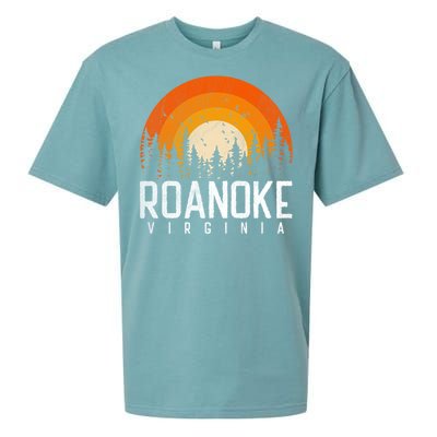 Roanoke Virginia Va Funny Gift Vintage 70s 80s 90s Retro Gift Funny Gift Sueded Cloud Jersey T-Shirt