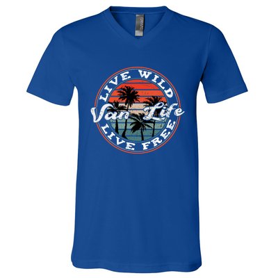 Retro Vintage Van Life Gift V-Neck T-Shirt