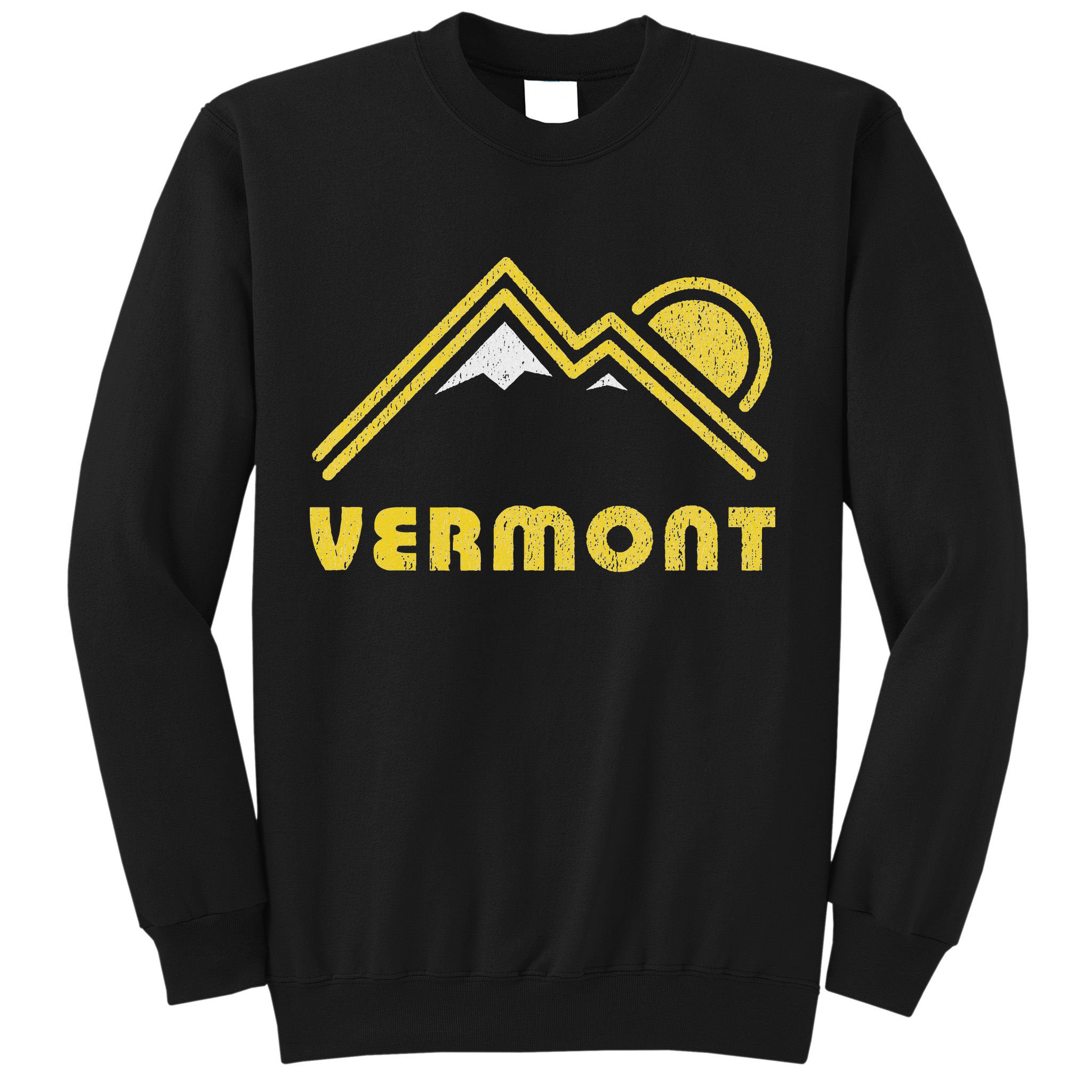 Retro Vermont Vt Vintage Mountains Design Sweatshirt