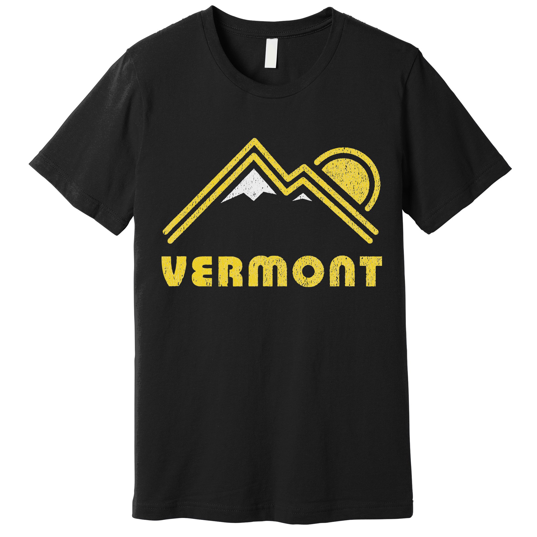 Retro Vermont Vt Vintage Mountains Design Premium T-Shirt