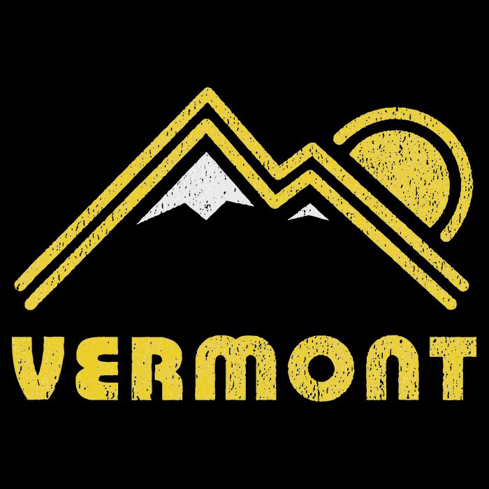 Retro Vermont Vt Vintage Mountains Design Toddler Hoodie