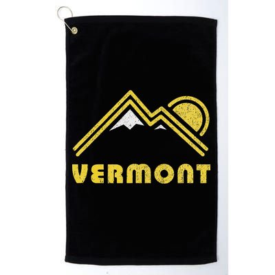 Retro Vermont Vt Vintage Mountains Design Golf Towel