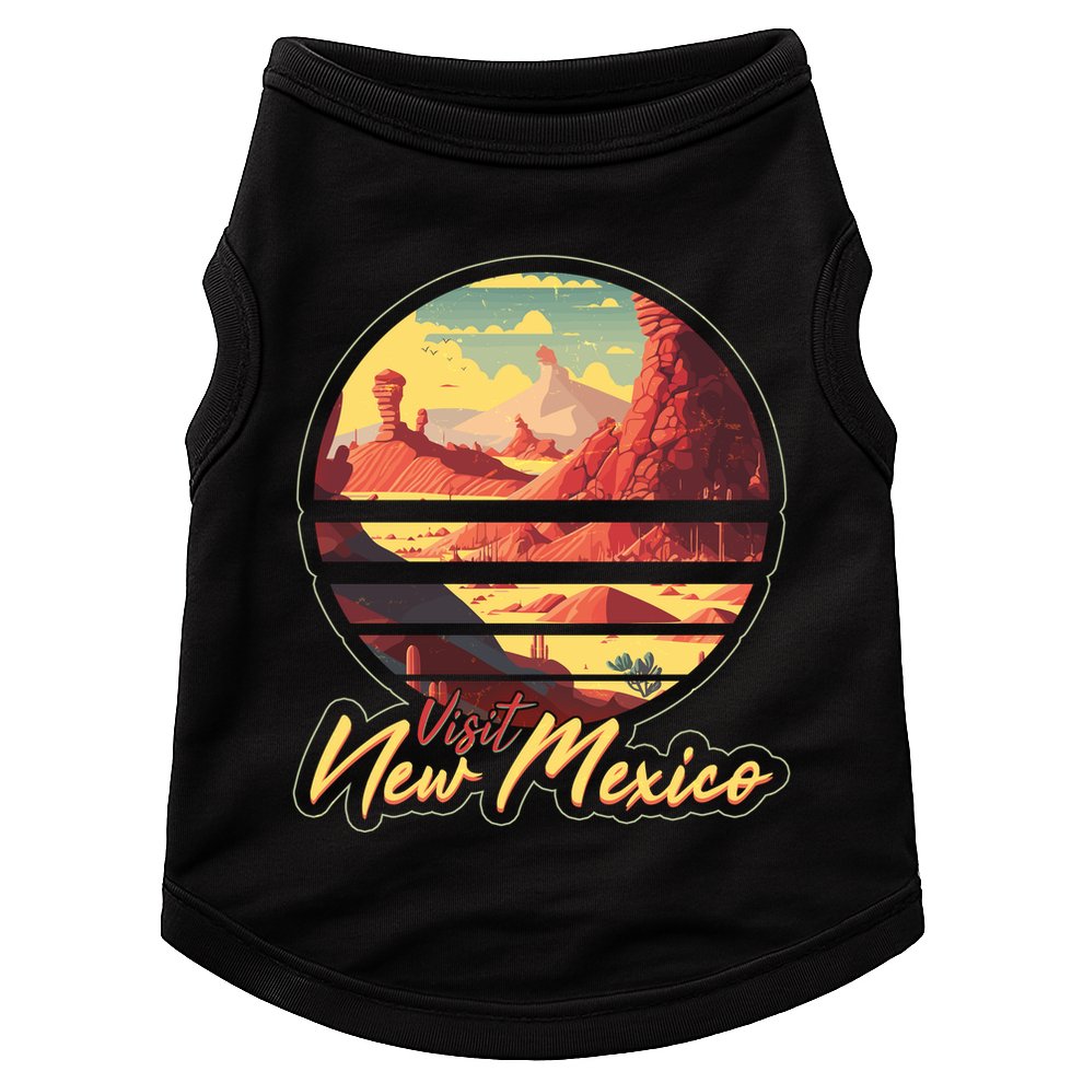 Retro Vintage Visit New Mexico Doggie Tank