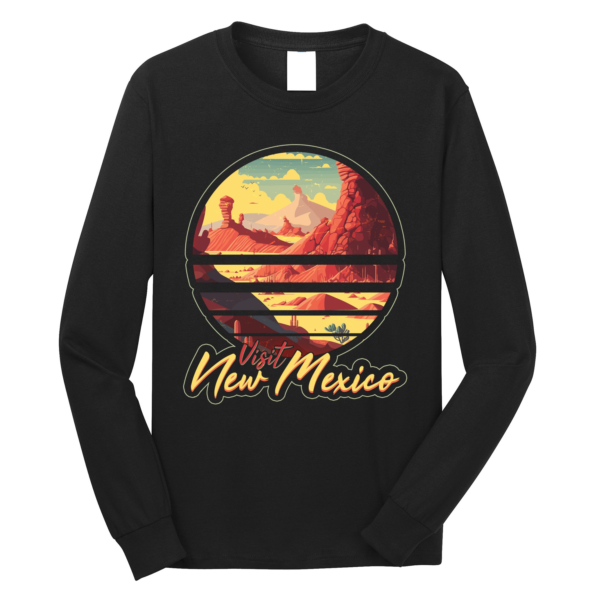 Retro Vintage Visit New Mexico Long Sleeve Shirt