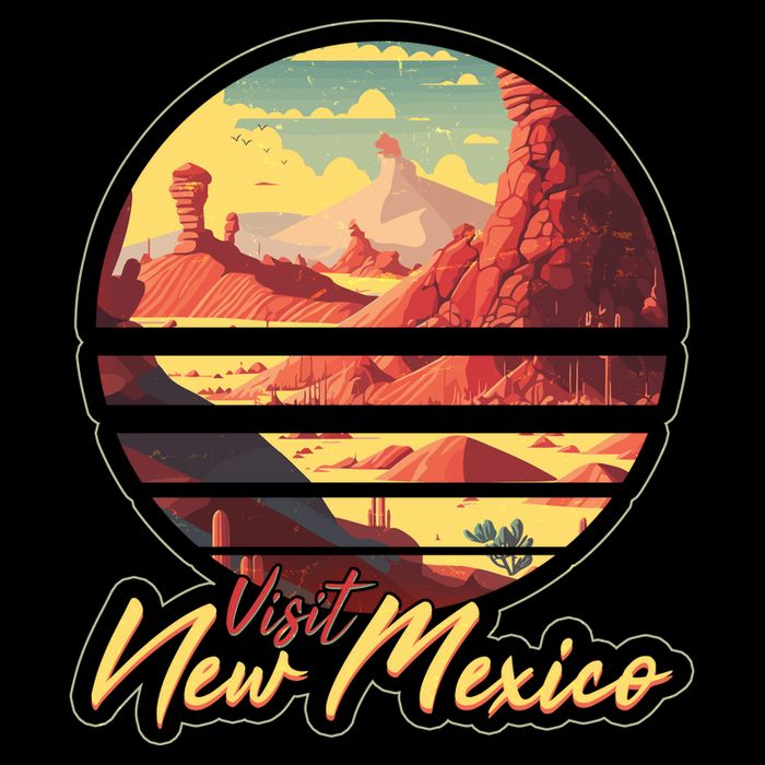 Retro Vintage Visit New Mexico Tall T-Shirt