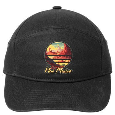 Retro Vintage Visit New Mexico 7-Panel Snapback Hat