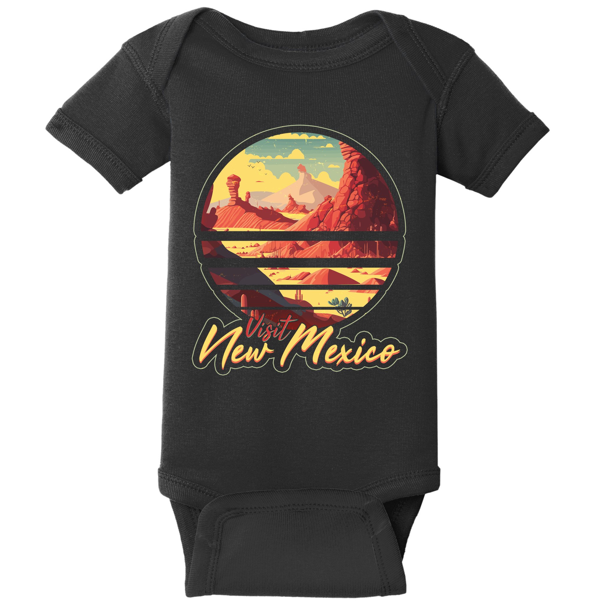 Retro Vintage Visit New Mexico Baby Bodysuit