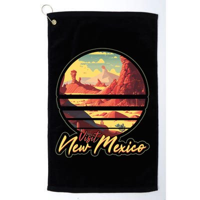Retro Vintage Visit New Mexico Golf Towel