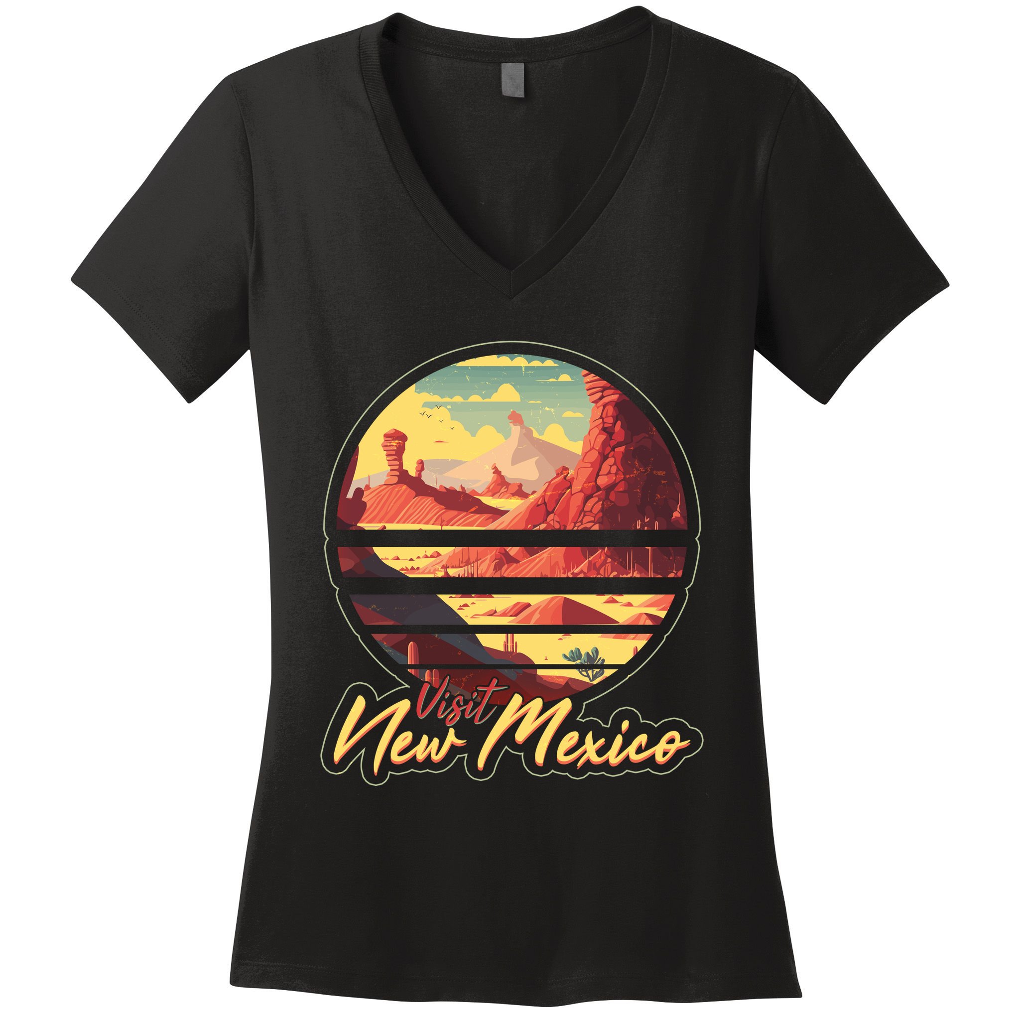 Retro Vintage Visit New Mexico Women's V-Neck T-Shirt