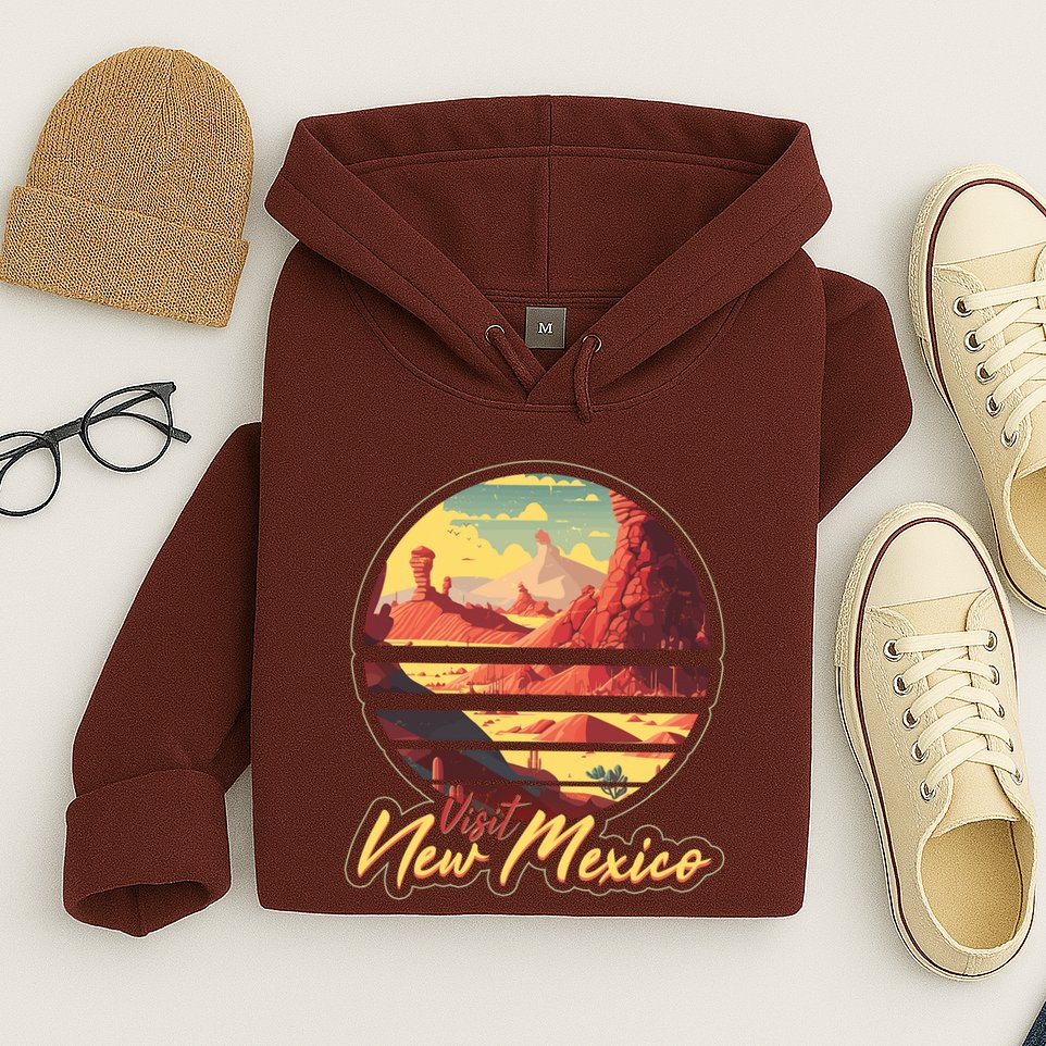 Retro Vintage Visit New Mexico Hoodie