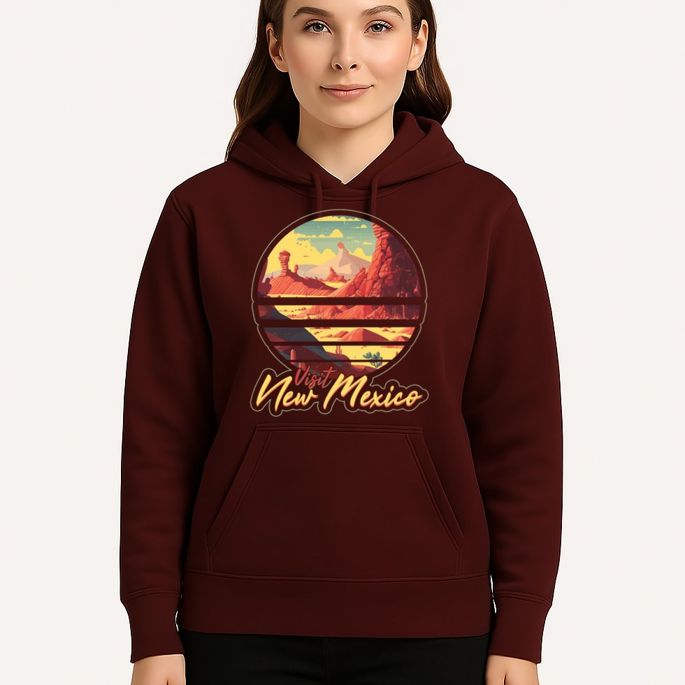 Retro Vintage Visit New Mexico Hoodie