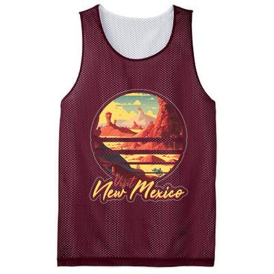 Retro Vintage Visit New Mexico Mesh Reversible Basketball Jersey Tank