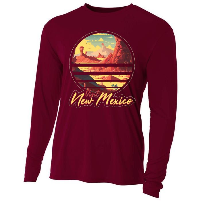 Retro Vintage Visit New Mexico Cooling Performance Long Sleeve Crew